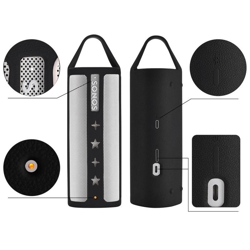 Carrying Silicone Cover Case with Handle Compatible with Sonos Roam
