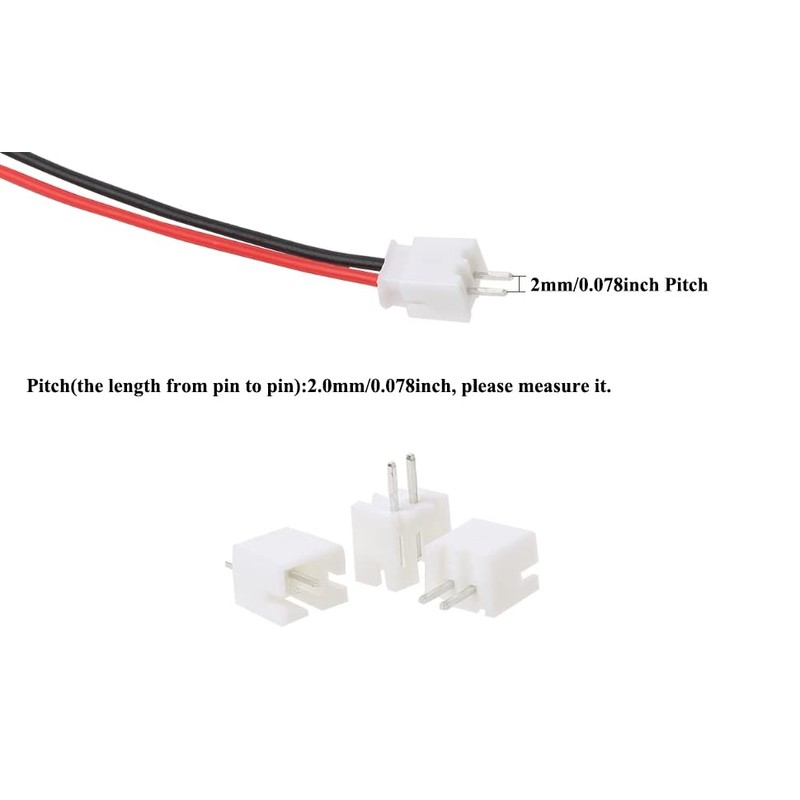 10 Sets Mini Micro Jst 2.0 Ph 2-Pin Connector Plug