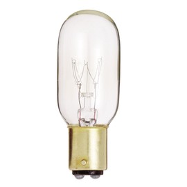 Satco S4719 130V DC Bayonet Base 15-Watt T7 Light Bulb, Clear