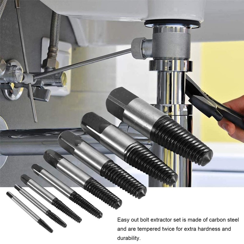 8 Pcs Screw Extractor Set, Broken Pipe Screw Extractor Remover,