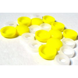 Pro-Dec (PD) PD Screw Head Cover Set Yellow-Lemon Twist #10 #12 M5 Flat Back #113 -10 Pack