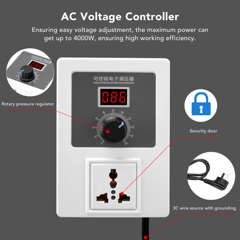Voltage Regulator SCR Controller Control Switch AC 110‑240V 2000W for