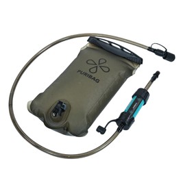 Puribag Adventure Bladder: 2 Litre Hydration Bladder with Filter - Replacement Backpack Water Bladder Compatible with Other Daypack Hydration Systems, Perfect for Backpacking, Hiking and Cycling