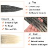BRUNNACE 36 Inch Dreadlock Extensions Thin 0.6cm Synthetic Dreadlock Extensions