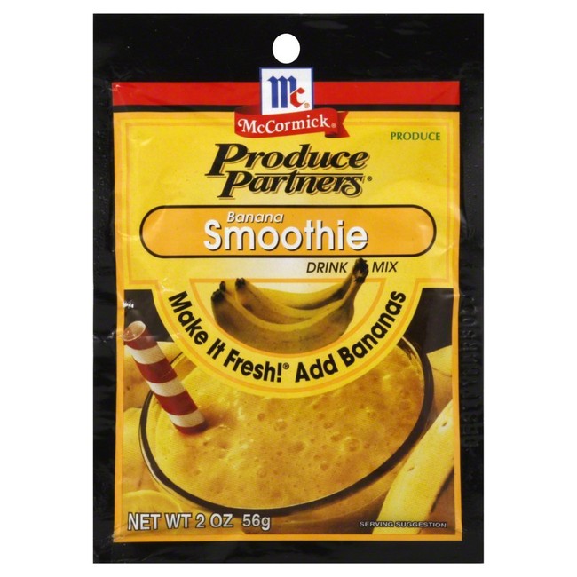 McCormick Produce Partners Banana Smoothie Drink Mix 2oz packet