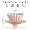 Bincoo Ceramic Coffee Dripper,Pour Over Coffee Dripper with Wood Stand,