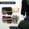 PeachyModern Wall Mounted Shoe Rack - A wooden, modern, slim,