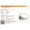 Sterling Silver and Baltic Green Amber Ring Celtic Knots Size: