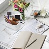 SZYRL Desk Organizer, Marble Remote Holder for Table, Modern Office