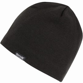 Regatta Brevis II Acrylic Knit Fleece Lining Waterproof Internal Membrane Beanie Headwear - Black, Small/Medium