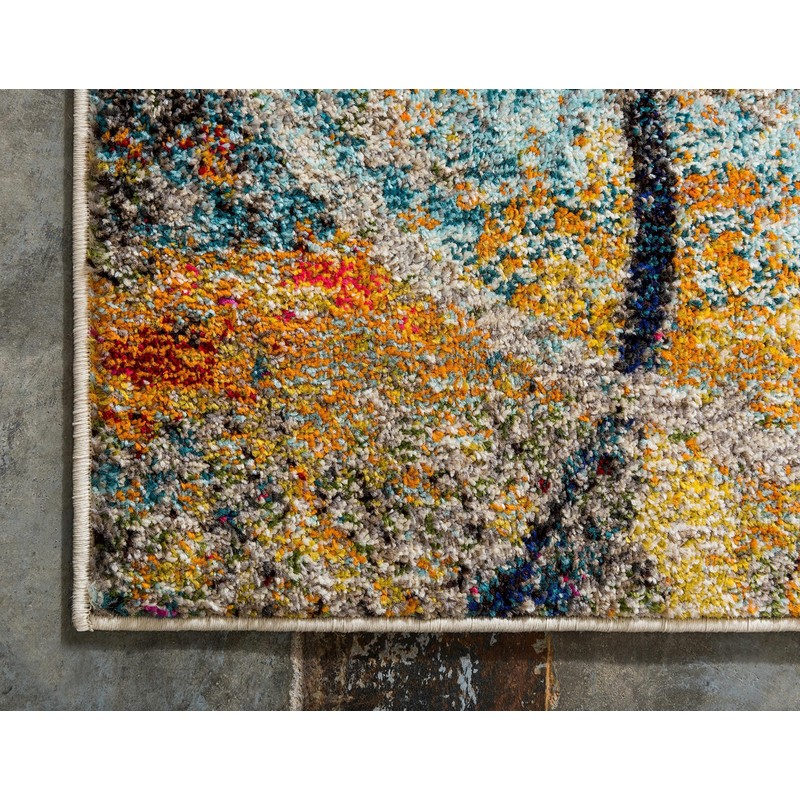 Unique Loom Chromatic Collection Rustic Modern Abstract Colorful Multi Area