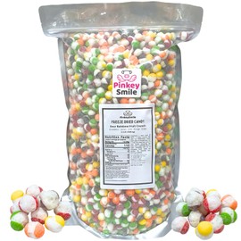 PinkeySmile Sour Rainbow Fruit Crunch Candy Freeze-Dried Candy Party Size 6.5 LB – Jumbo Party Size Bulk Bag – Light, Crispy & Fruity Snack – Resealable Bag – Ships Securely in Box