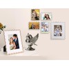 High-End Gold 5x5'' Round Zinc Alloy Picture Frames,Unique Wave Design,Heavy
