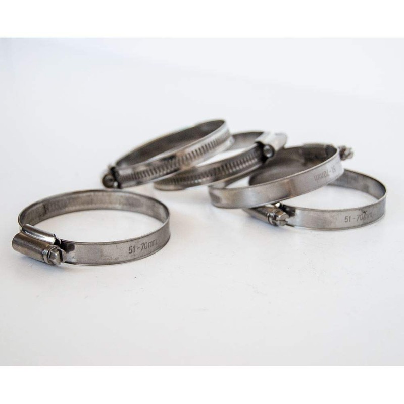 Pisces 5 Pack - 51-70mm Stainless Jubilee Clips to Fit