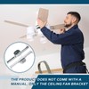 Therwen 6 Pcs Adjustable Ceiling Fan Electrical Box Brace Light