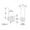 IFAM C111F Tab Lock for Mailboxes, Lockers, Furniture, Cabinets, Drawers,