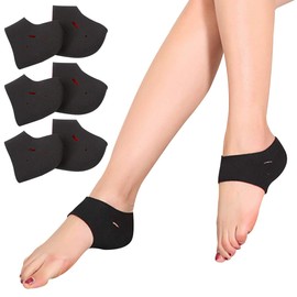 Lumiele Heel Support, Heel Socks, 3 Pairs Set, For Both Feet (Large)