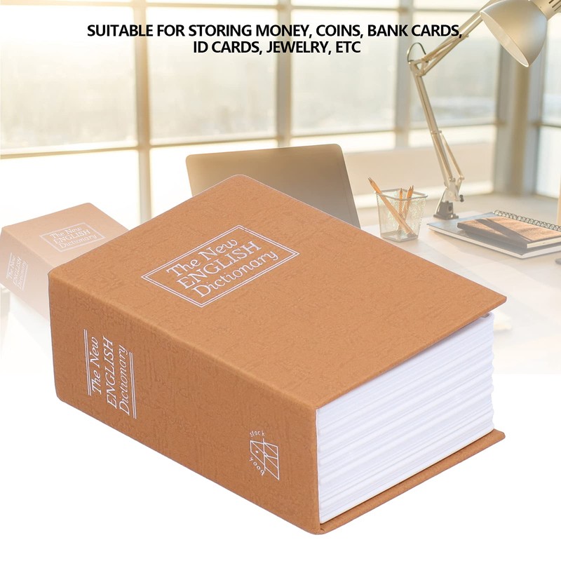 Mini Safe Box with Lock and Keys, Simulation Book for