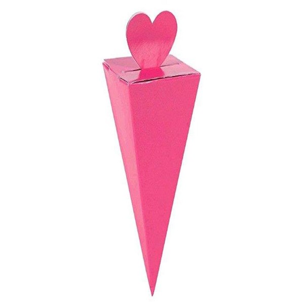 Cone Favor Boxes - Bright Pink
