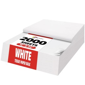 Simetufy 2000 Sheets White Tissue Paper Bulk, 1 x20 Packing Supplies for Moving & Packaging Gift Wrapping Tissue Paper for Gift Bags Weddings Birthday Holidays and Christmas Crafts Decor
