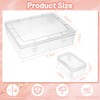Gbivbe Small Clear Plastic Craft Storage Box with Lids, 13