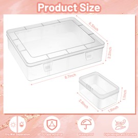 Gbivbe Small Clear Plastic Craft Storage Box with Lids, 13 Pcs Beads Storage Organizer Containers for Earplug, DIY Art, Jewellery and More Small Items