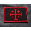 JERUSALEM CROSS INFIDEL CRUSADER EMBROIDERED HOOK PATCH