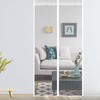 Magnetic Striped Detachable Velcro Screen Door for Entryway 100x210cm White