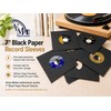 Vision Media® 7'' Black Paper Inners Sleeves - Acid Free
