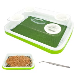 Kit de cría de gusanos de harina, cuidador de gusanos de harina, granja de gusanos de harina con pinzas de insectos, se utiliza para levantar tus propias lombrices de harina, para criar gusanos vivos