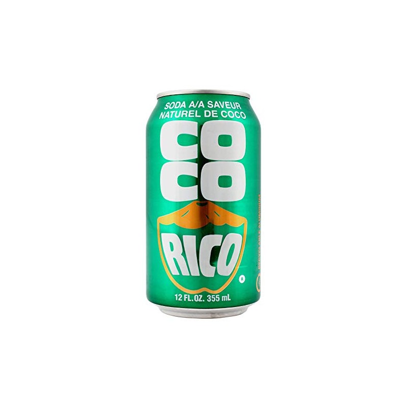 Coco Rico Coconut Soda, 12oz Can (Pack of 18, Total