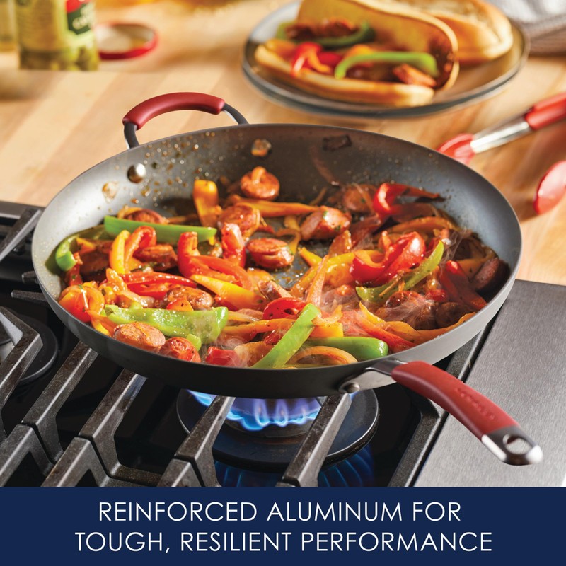 Rachael Ray 87631-T Cucina Hard Anodized Nonstick Skillet with Helper