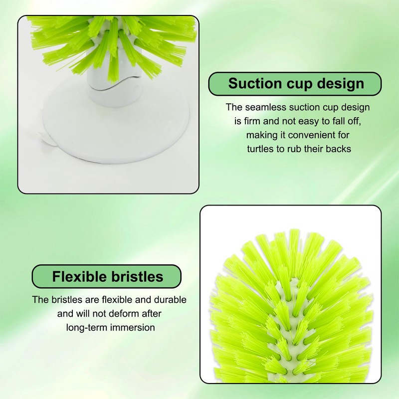2 Pcs Turtle Brush with Suction Cups, 2 Large Decorative