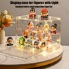 Display case for Figures with Light Adjustable Figure Display Shelf