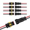 MUQIDA 5 PCS 2 Pin Way Electrical Wire Connector, Waterproof