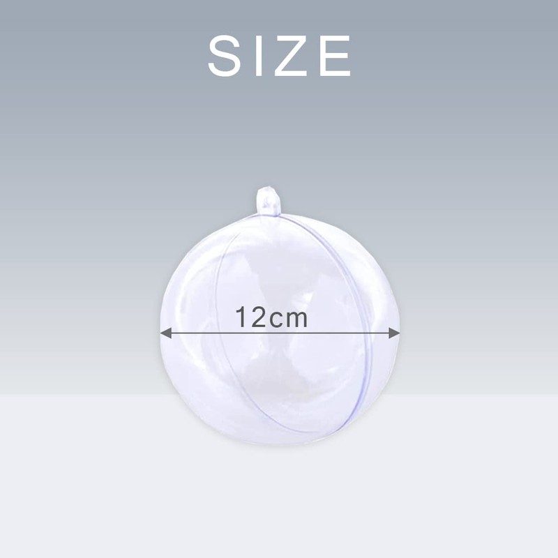 TKY Plastic Ball, Plastic Sphere, Ornament, Ball, Decorative, Transparent, Hollow,