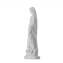 BeautifulGreekStatues Virgin Mary Statue Alabaster 6.8"