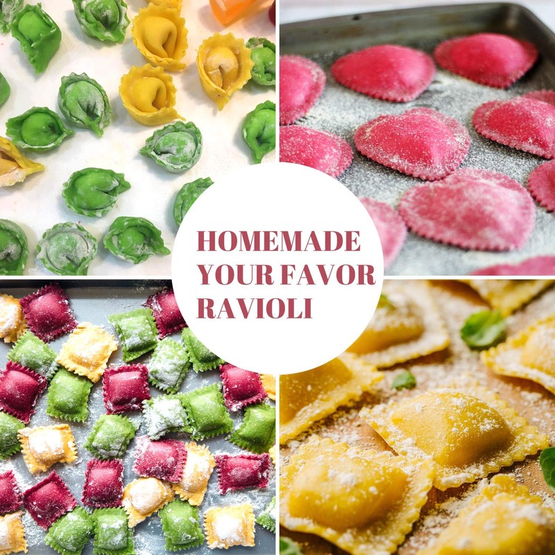 Ravioli Stamp Maker Cutter with Roller Wheel Set, Mold with