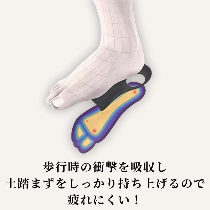 Insole Half Loupe Shape Shock Absorption Flat Foot Arch Support