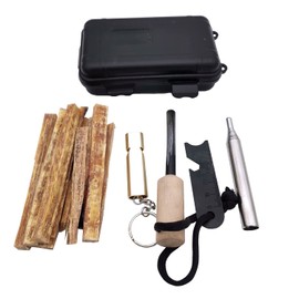 WDOPEN Fire Starting Kit,Outdoor Survival Kit,Includes Multiple Fire Starting Systems and Emergency Tinder Sources,Perfect for Camping, Hiking