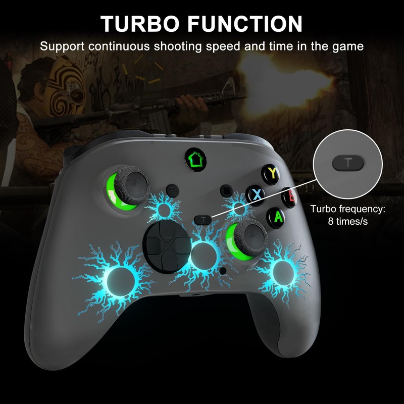 Wired Controller PC, Gaming Controller for PC 10 and Steam