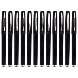 BaoKe Gel Ink Pens Rollerball Pens 1.0mm Medium Line, Box of 12 Pack, PC1848 (black)