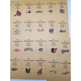 Strat-O-Matic  Strat-O-Matic Baseball 80's & 90'S Complete A & B DIAMOND Storage Envelopes