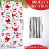 Yoojahow 50 Pcs Christmas Treat Bags with 50 Pcs Twist