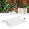Decorative Tray Elegant Exquisite Texture Ergonomic Serving Tray with Handles