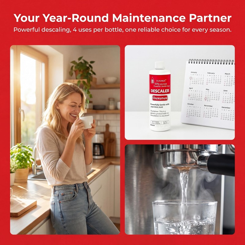 Ouxunus Gentle Descaling Solution Compatible with Breville Descaling solution &