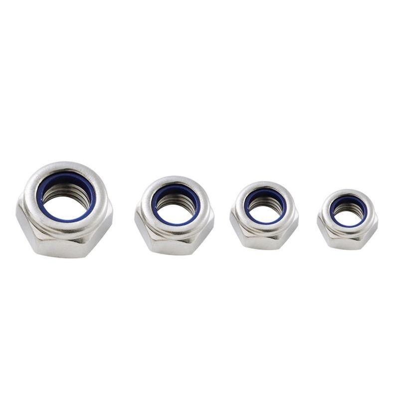 Yesmin 12 PCS M6 Hex Nuts,Stainless Steel Lock Nuts,Nylon Insert