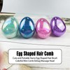 4PCS Portable Egg Shaped Brush Combing Brush Easy to Comb