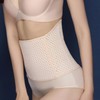 Perforated Waist Support Belt for Belly Fat Control and Body Shaping Black/FREE