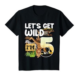 5 Year Old Zoo Birthday Safari Jungle Animal 5th B-day T-Shirt